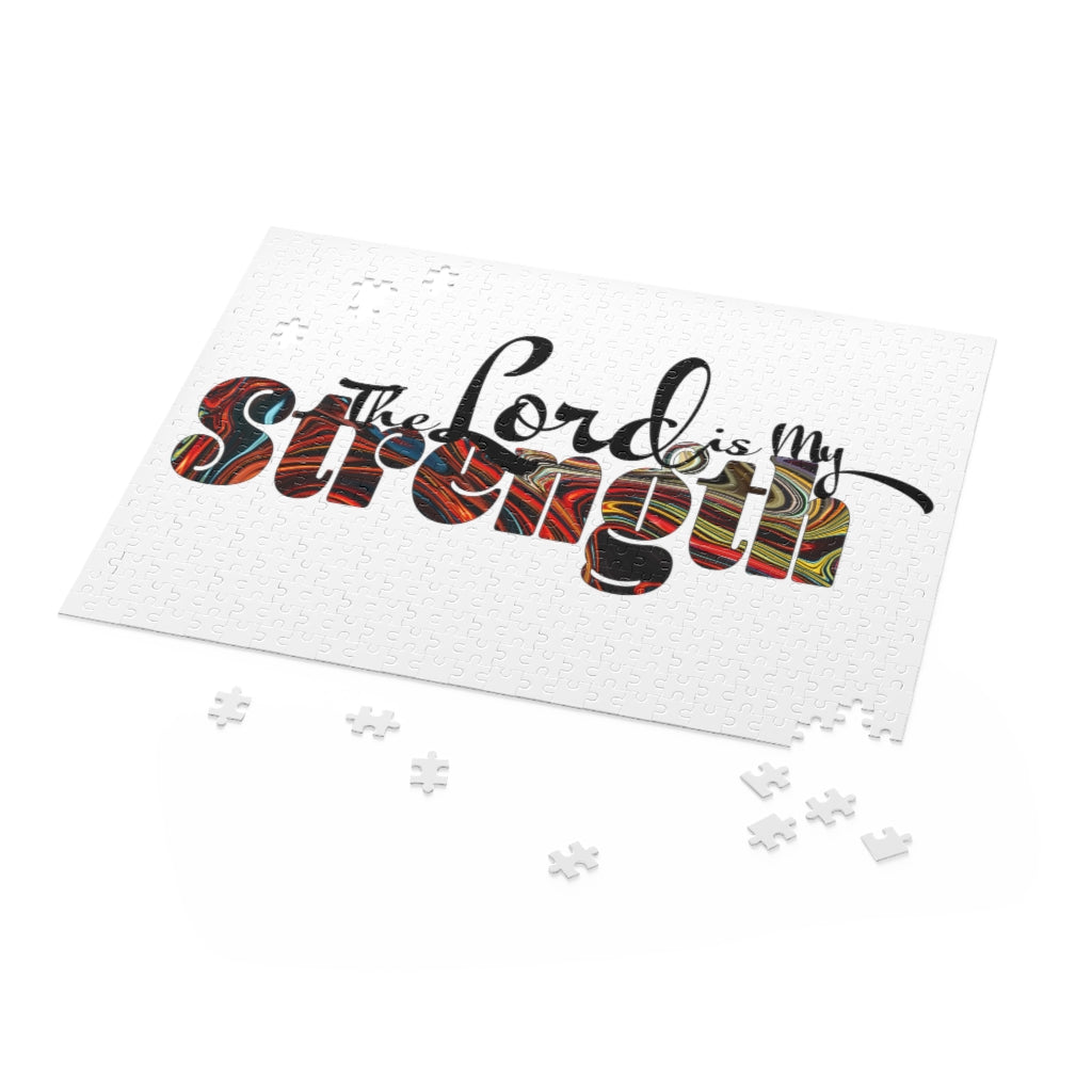 Jigsaw Puzzle, Christian Word Art, The Lord is My Strength, 120 252