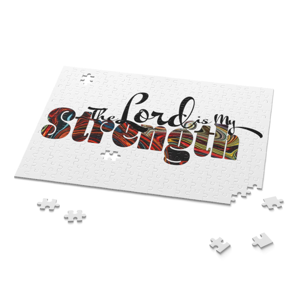 Jigsaw Puzzle, Christian Word Art, The Lord is My Strength, 120 252
