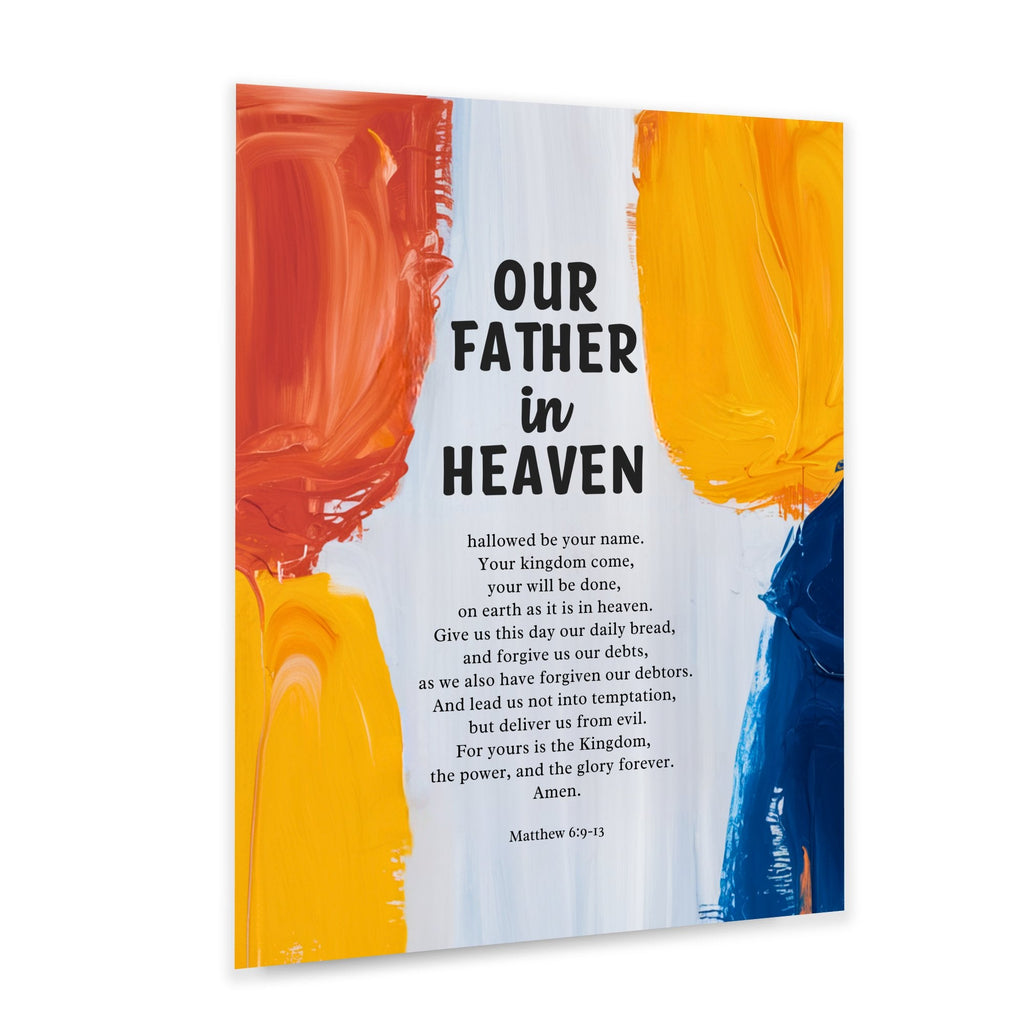 Wall Decor Giclee Poster Art Print - our Father Bible Verse - Abstract
