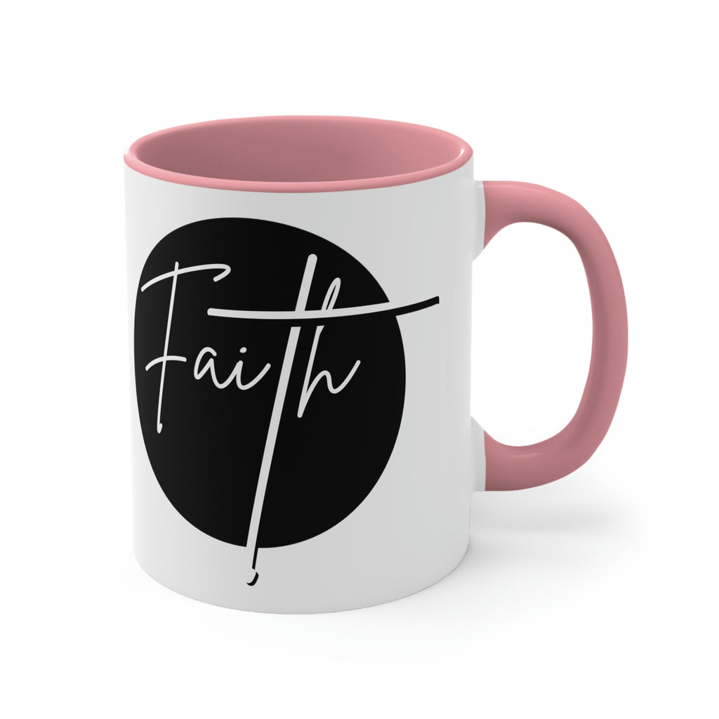 Two-tone Accent Ceramic Mug 11oz - Faith Illustration
