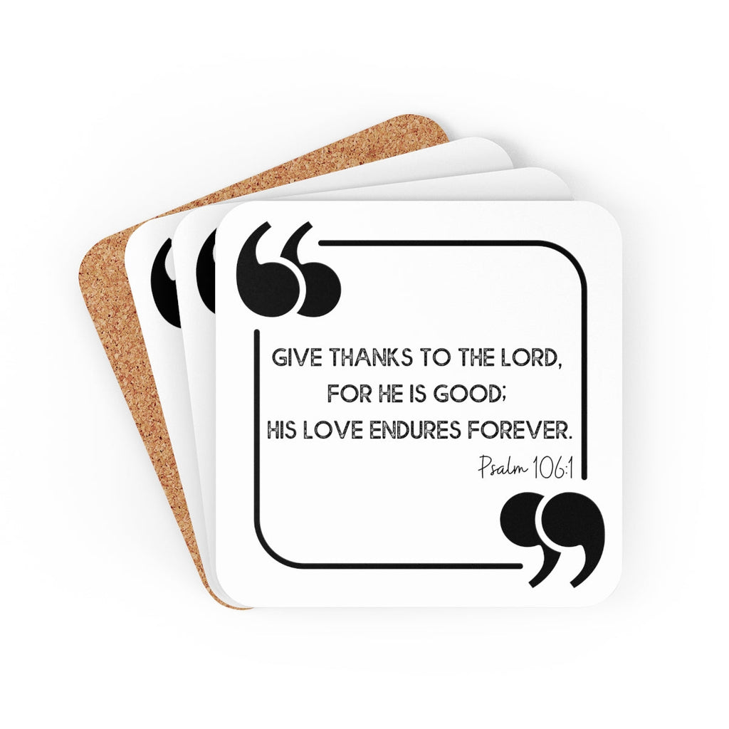 Home Decor - Coaster Set - 4 Piece Home/office - Give Thanks to the