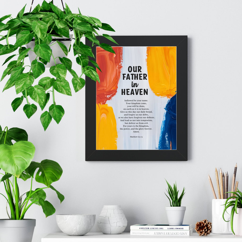 Wall Decor Giclee Poster Art Print - our Father Bible Verse - Abstract