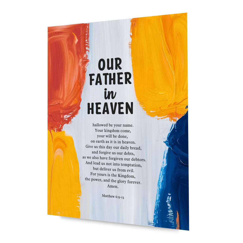 Wall Decor Giclee Poster Art Print - our Father Bible Verse - Abstract