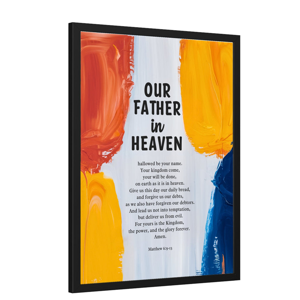 Wall Decor Giclee Poster Art Print - our Father Bible Verse - Abstract