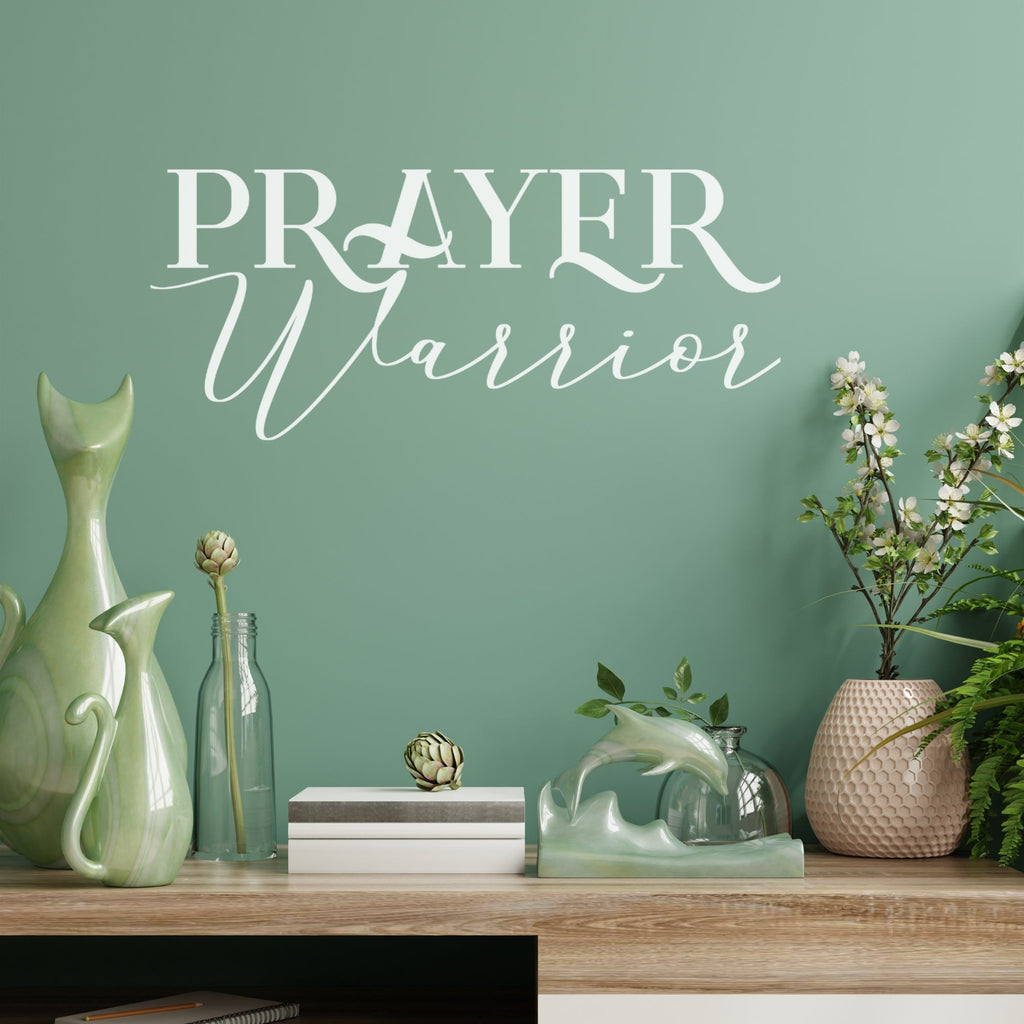 Decor - Prayer Warrior Removable Vinyl Wall Decal - Easy Peel and