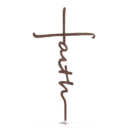 Faith Cross - Metal Wall Art