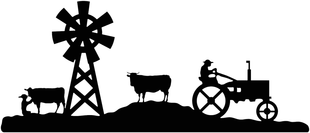 Farm Silhouette - Metal Wall Art