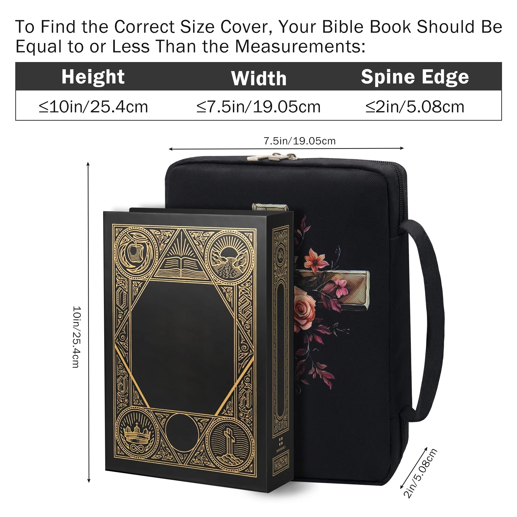 Bible Carrying Case With Handle & Pocket with Bookmark