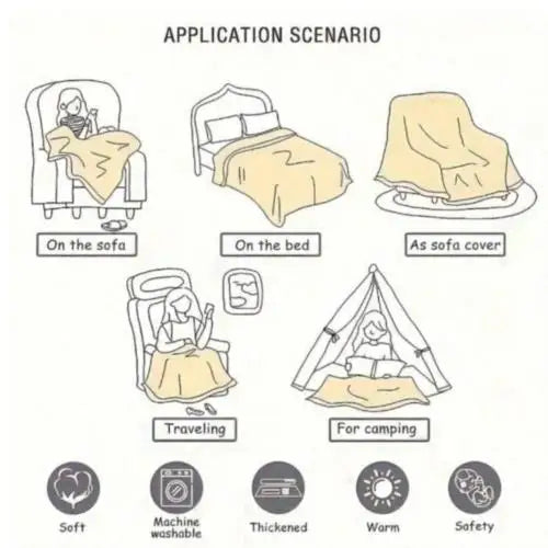 Faith Blanket with Black Christian Crosses Stylish Pattern Cozy Throw