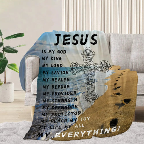 Christian Blanket Religious Healing Mind Inspirational Faith Throw