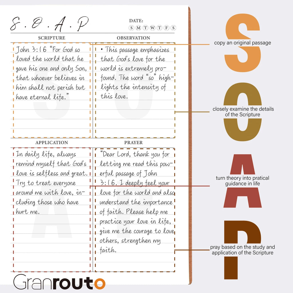 S.O.A.P Method Bible Study Journal, Prayer & Devotional Notebook,