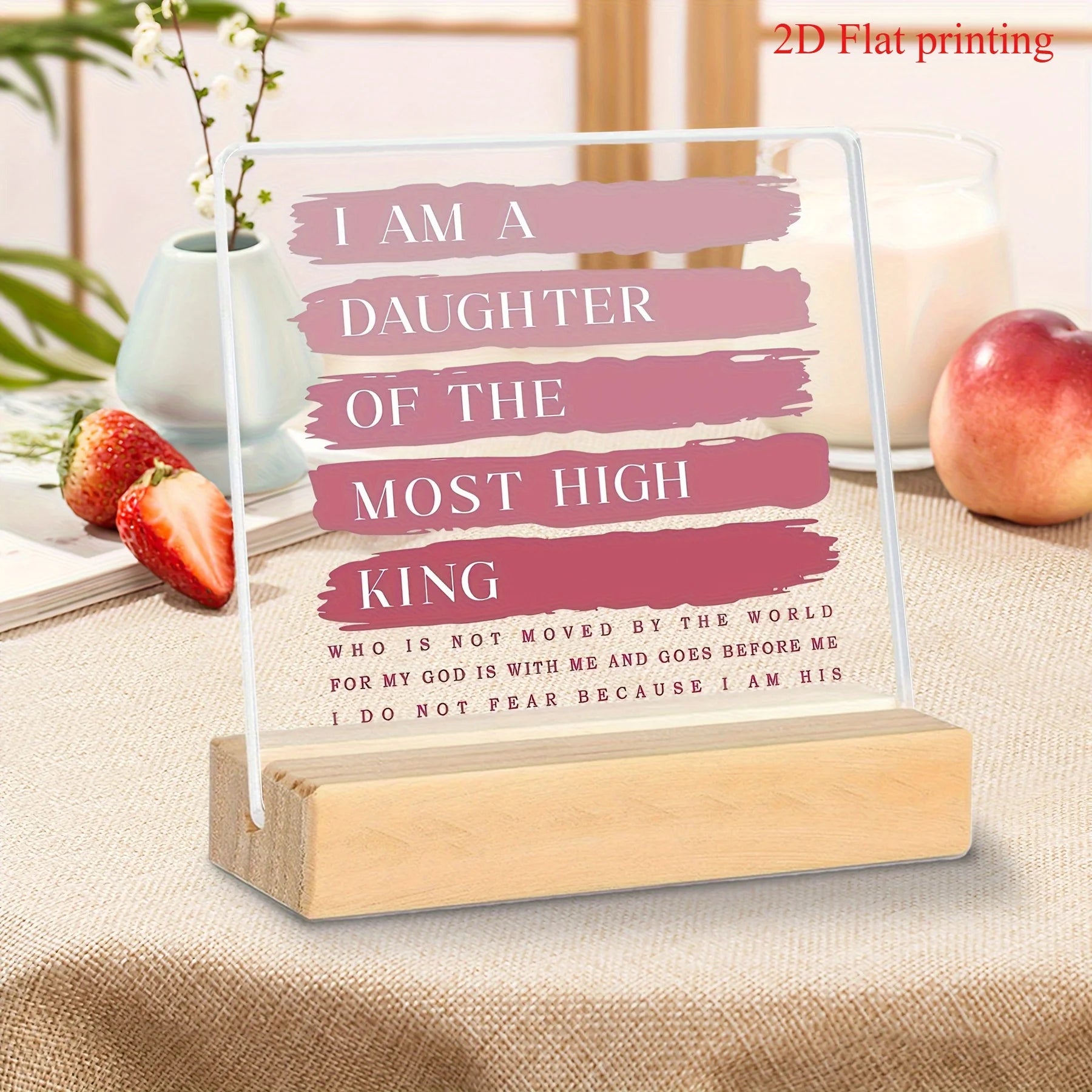 Desk or Table Top Decor "I AM A DAUGHTER OF THE MOST HIGH KING"