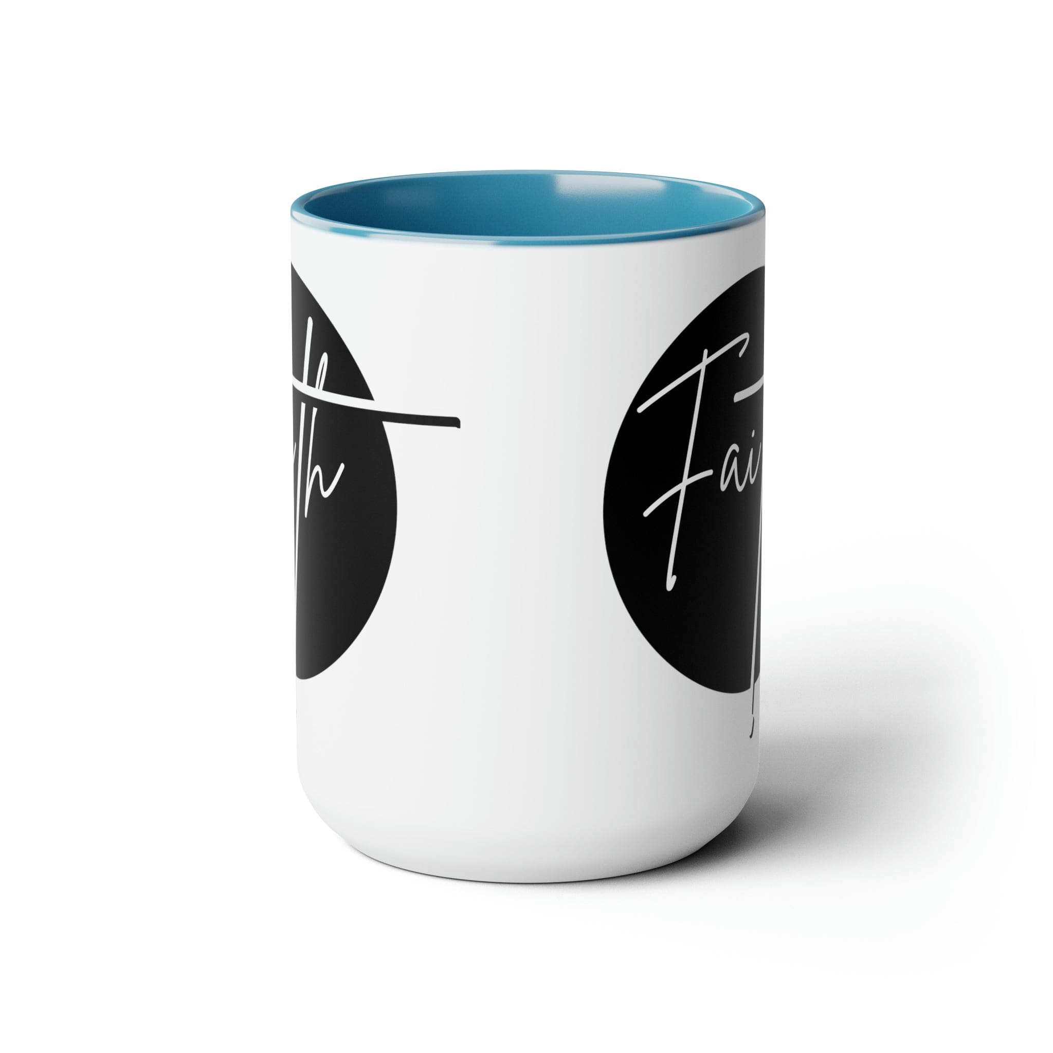 Ceramic Coffee Mug 15oz - Faith - Christian Affirmation and White