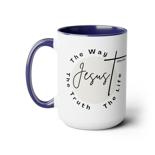 Ceramic Coffee Mug 15oz - Jesus the Way the Truth the Life - Christian