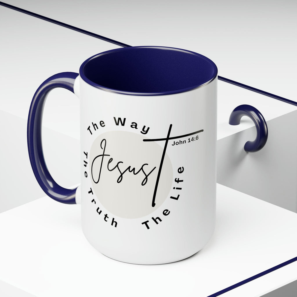Ceramic Coffee Mug 15oz - Jesus the Way the Truth the Life - Christian