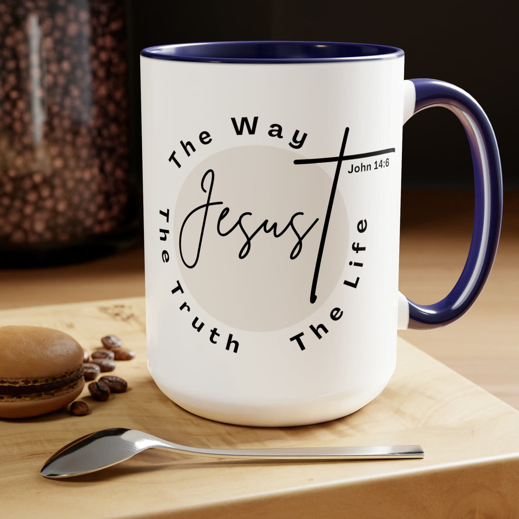 Ceramic Coffee Mug 15oz - Jesus the Way the Truth the Life - Christian