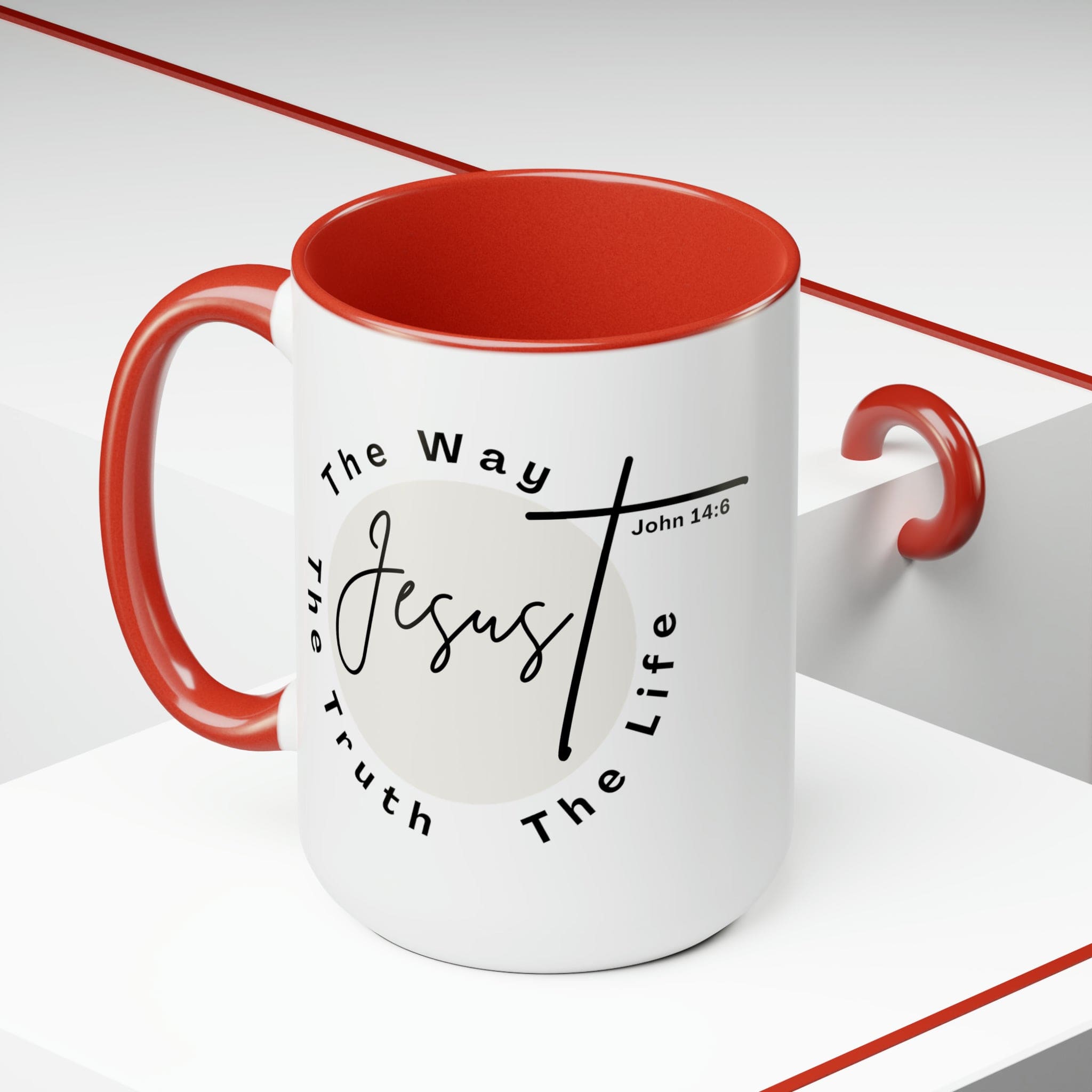 Ceramic Coffee Mug 15oz - Jesus the Way the Truth the Life - Christian