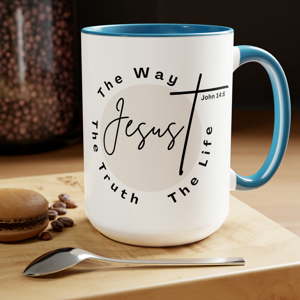 Ceramic Coffee Mug 15oz - Jesus the Way the Truth the Life - Christian