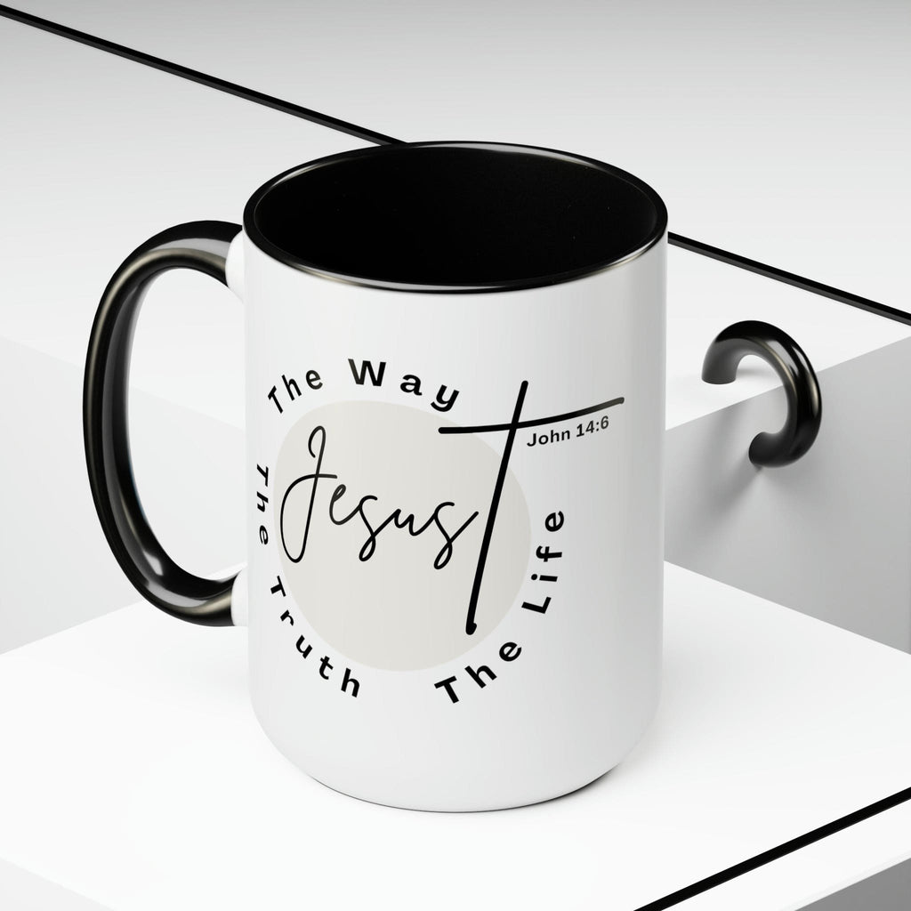 Ceramic Coffee Mug 15oz - Jesus the Way the Truth the Life - Christian