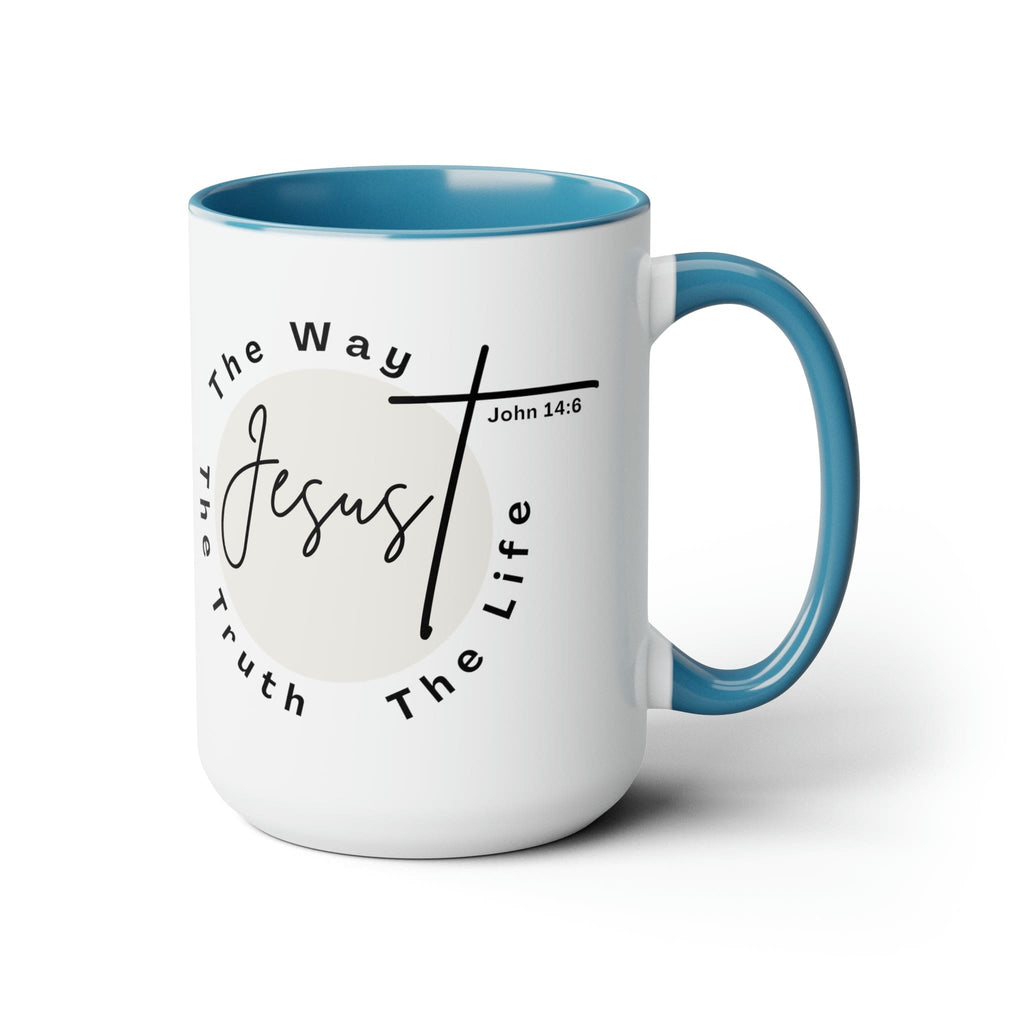 Ceramic Coffee Mug 15oz - Jesus the Way the Truth the Life - Christian