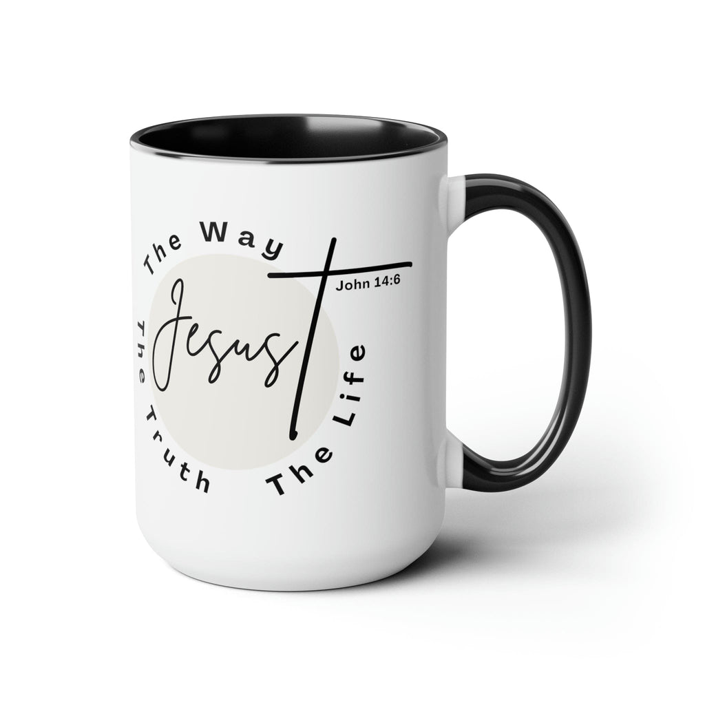 Ceramic Coffee Mug 15oz - Jesus the Way the Truth the Life - Christian