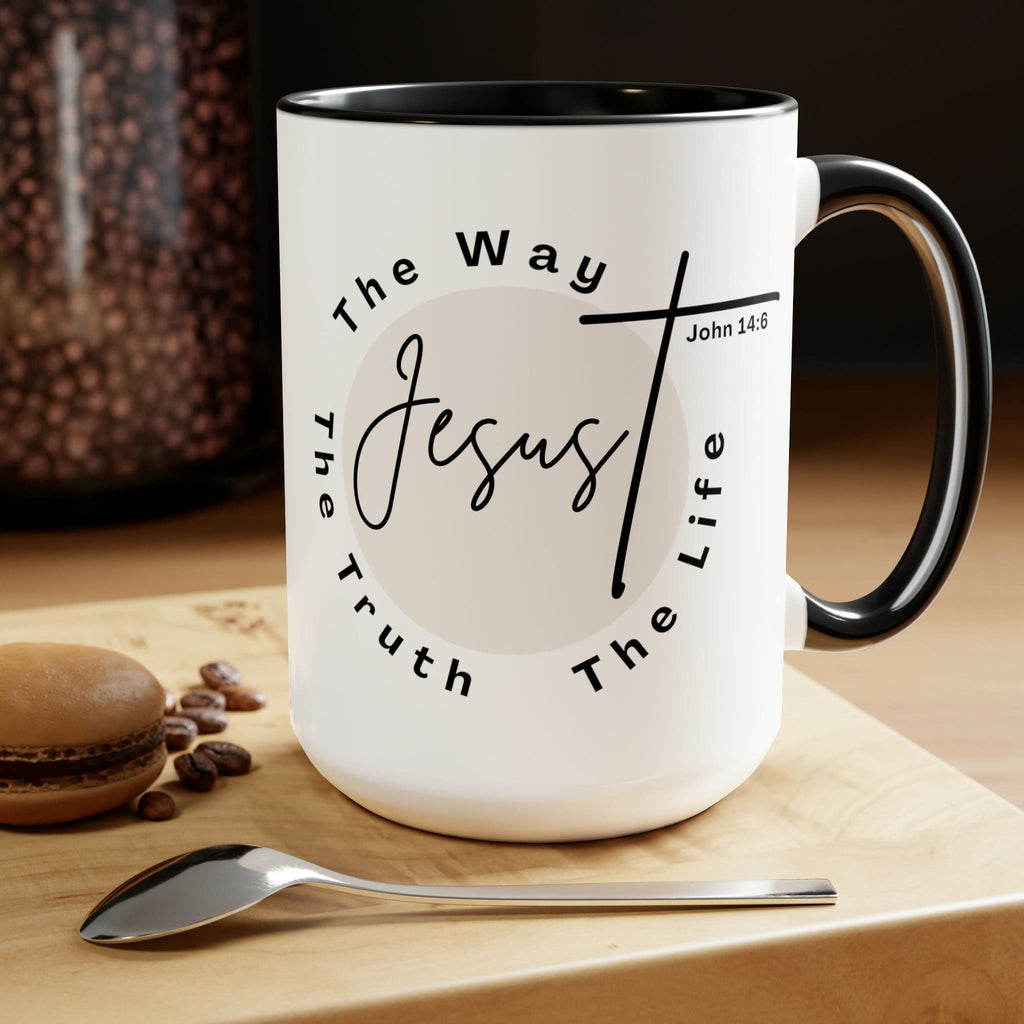 Ceramic Coffee Mug 15oz - Jesus the Way the Truth the Life - Christian