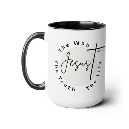 Ceramic Coffee Mug 15oz - Jesus the Way the Truth the Life - Christian
