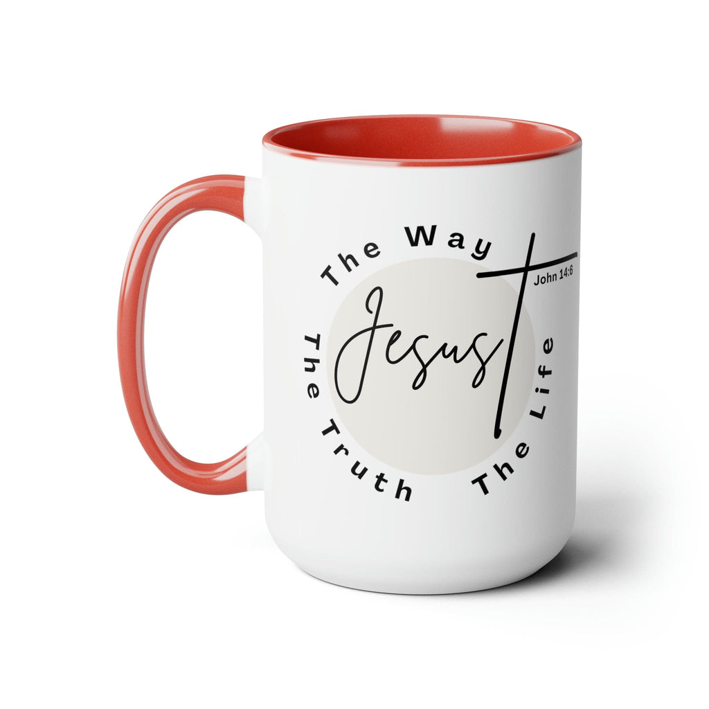 Ceramic Coffee Mug 15oz - Jesus the Way the Truth the Life - Christian