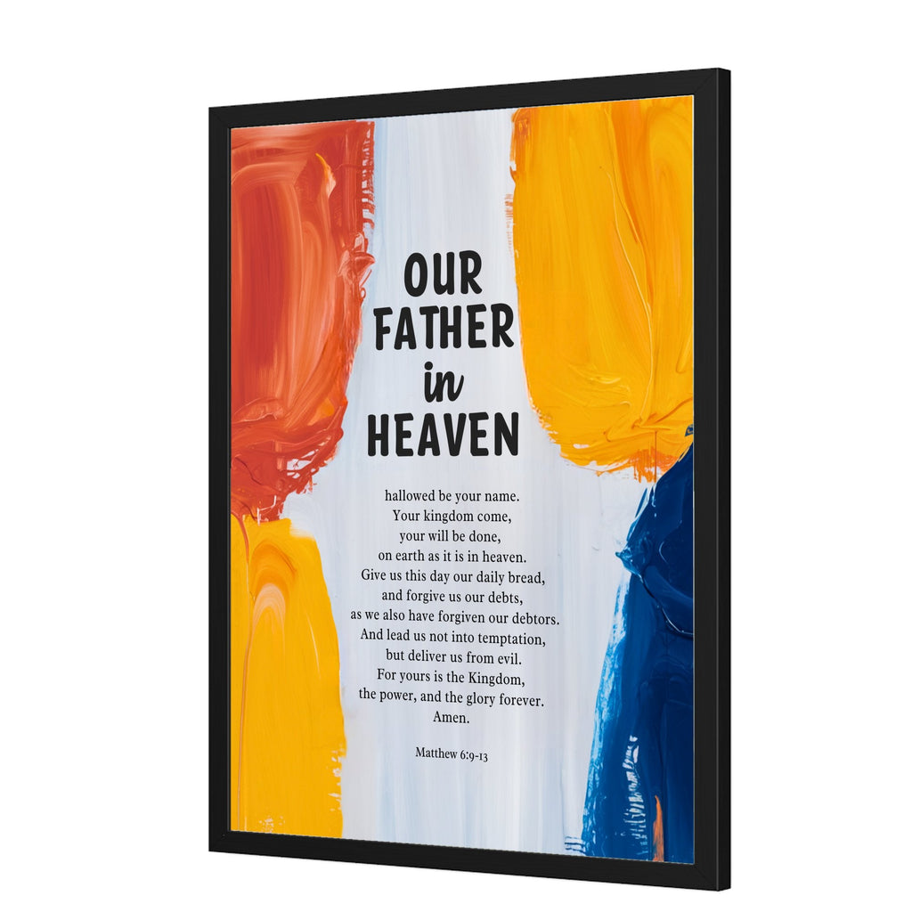 Wall Decor Giclee Poster Art Print - our Father Bible Verse - Abstract