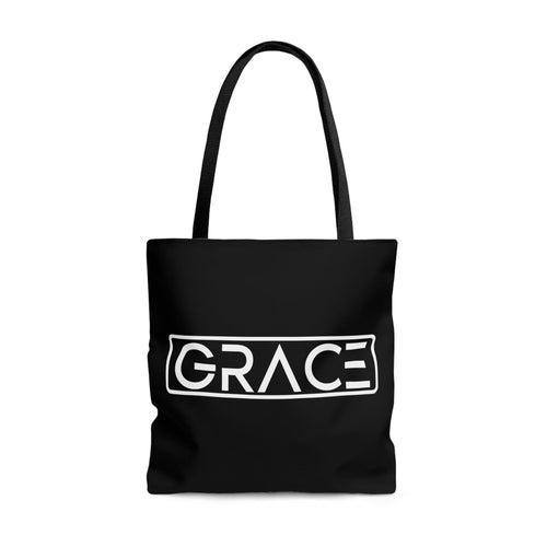 Large Tote Bag - Grace Christian Inspiration Word Art
