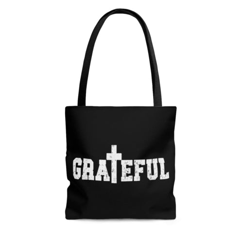 Large Tote Bag - Grateful Christian Inspiration Affirmation