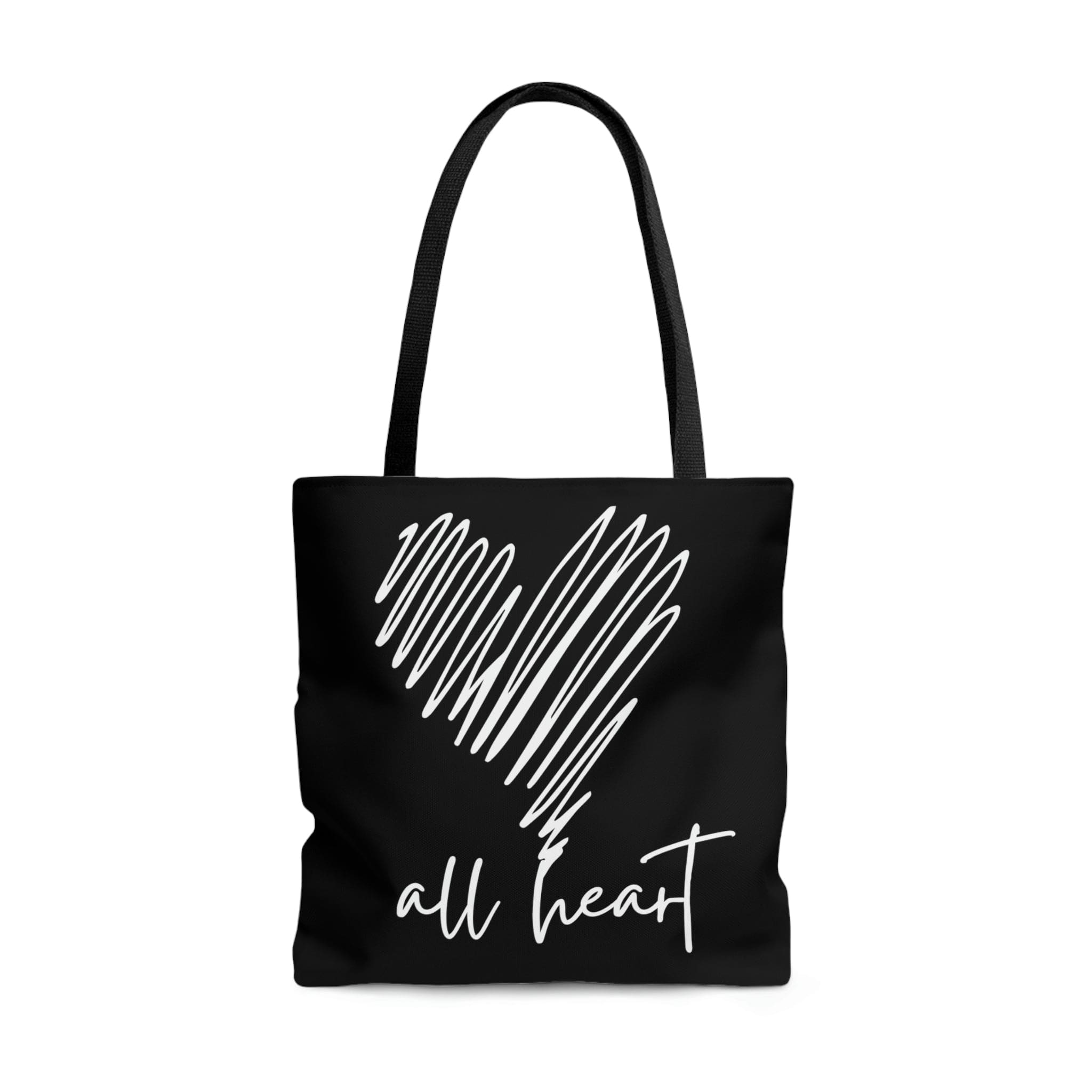 Large Tote Bag - Say it Soul - All Heart White Line Art Print