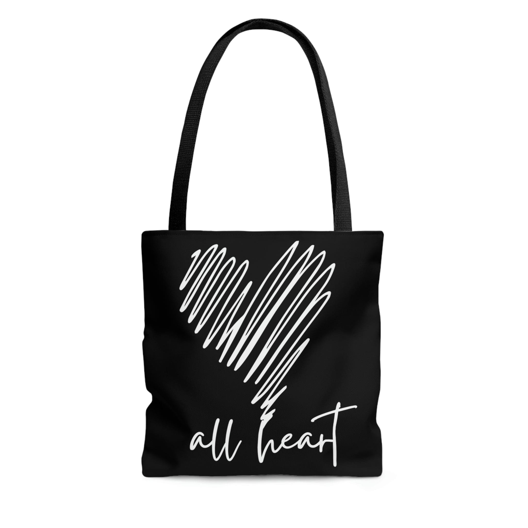 Large Tote Bag - Say it Soul - All Heart White Line Art Print