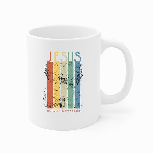Ceramic Coffee Mug 11oz - Jesus The Truth The Way The Life, Christian