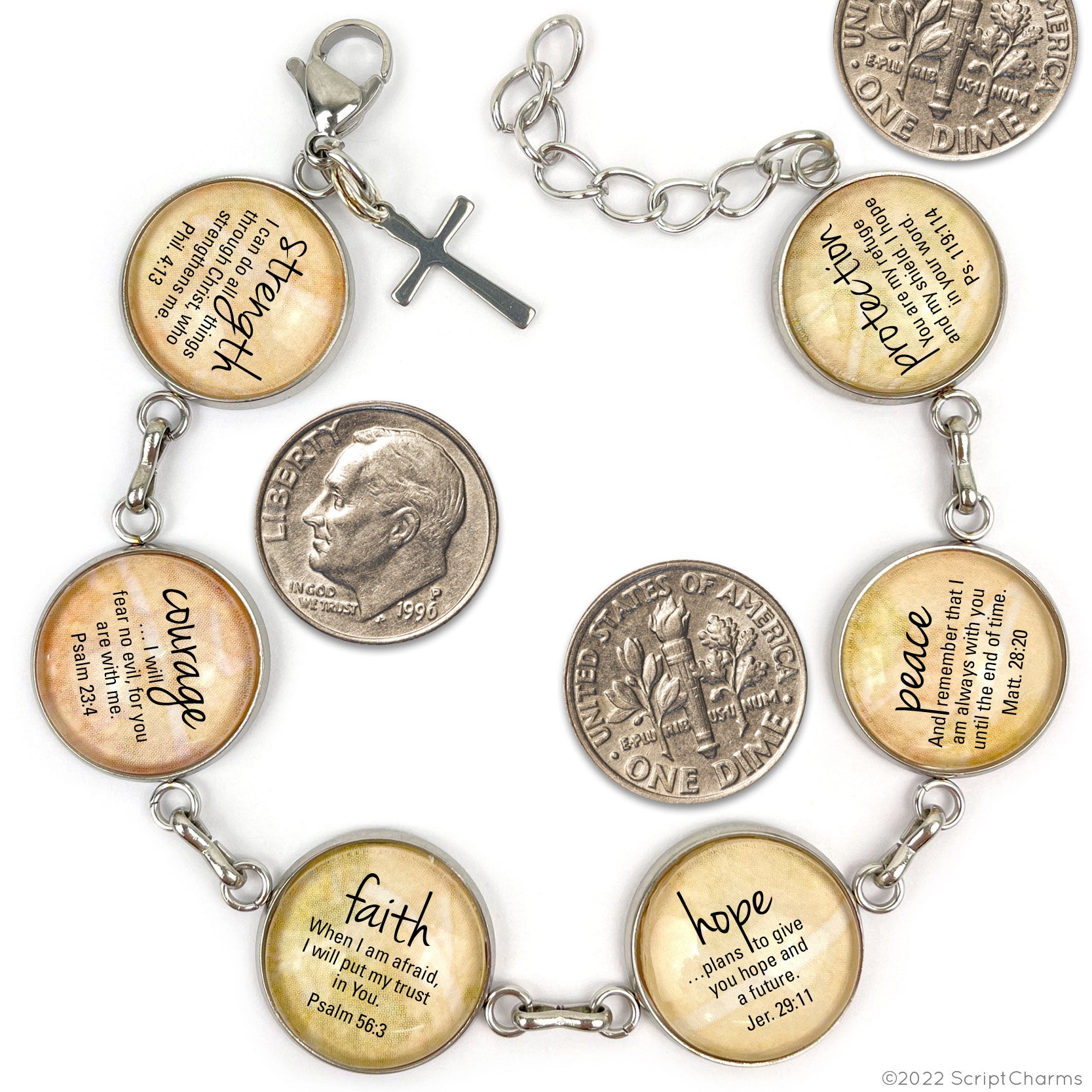 I Love Books - Stainless Steel Charm Bracelet