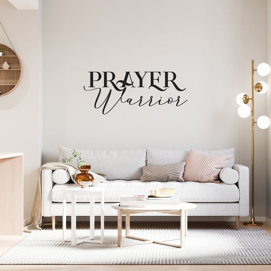 Decor - Prayer Warrior Removable Vinyl Wall Decal - Easy Peel and