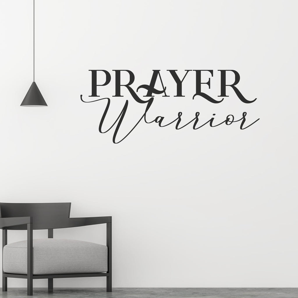Decor - Prayer Warrior Removable Vinyl Wall Decal - Easy Peel and