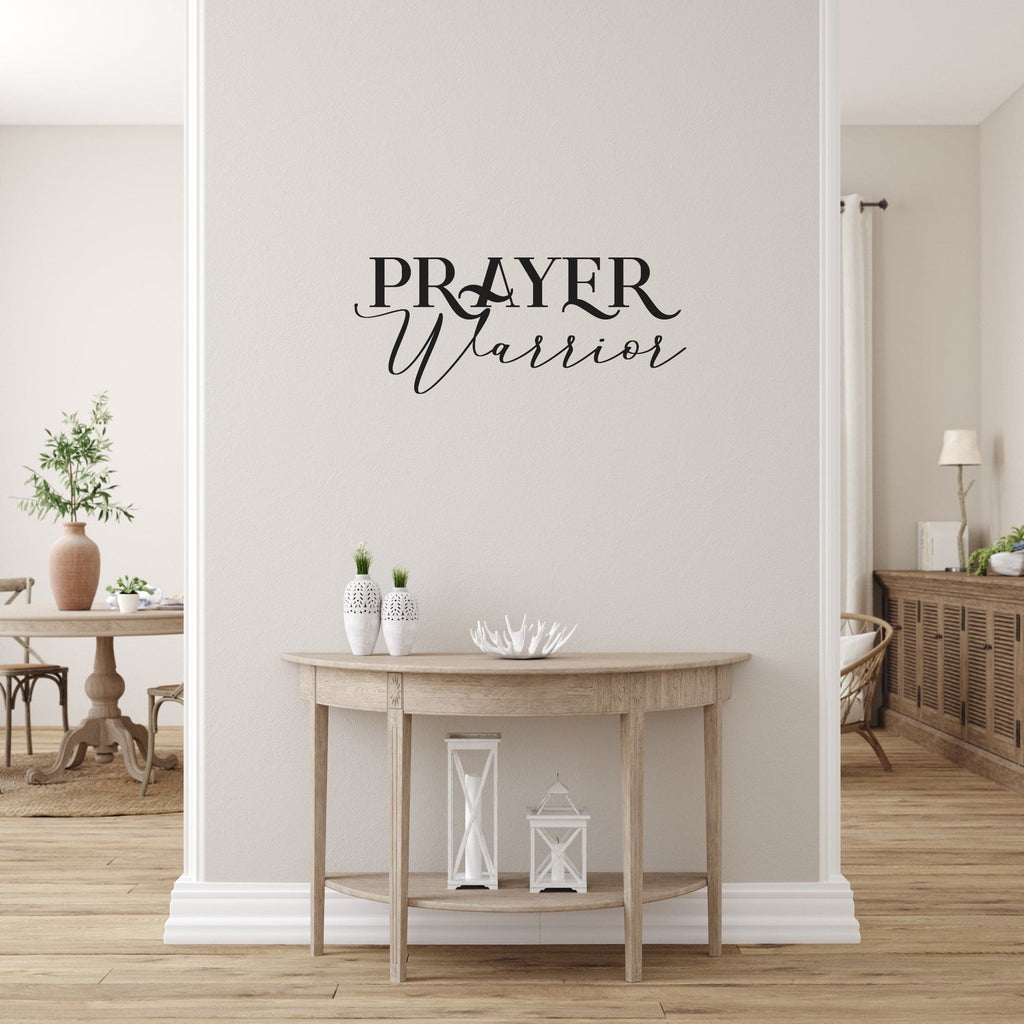 Decor - Prayer Warrior Removable Vinyl Wall Decal - Easy Peel and