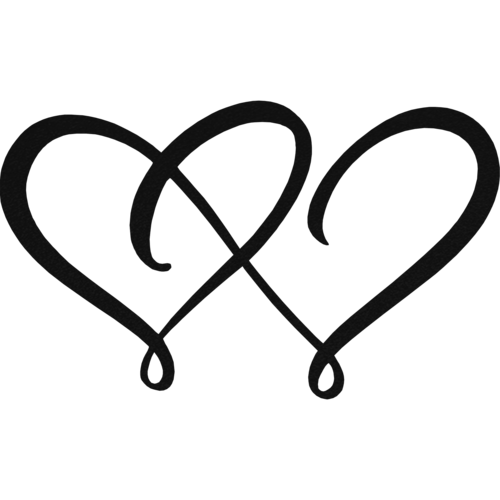 Double Heart - Metal Wall Art