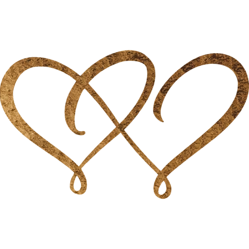 Double Heart - Metal Wall Art