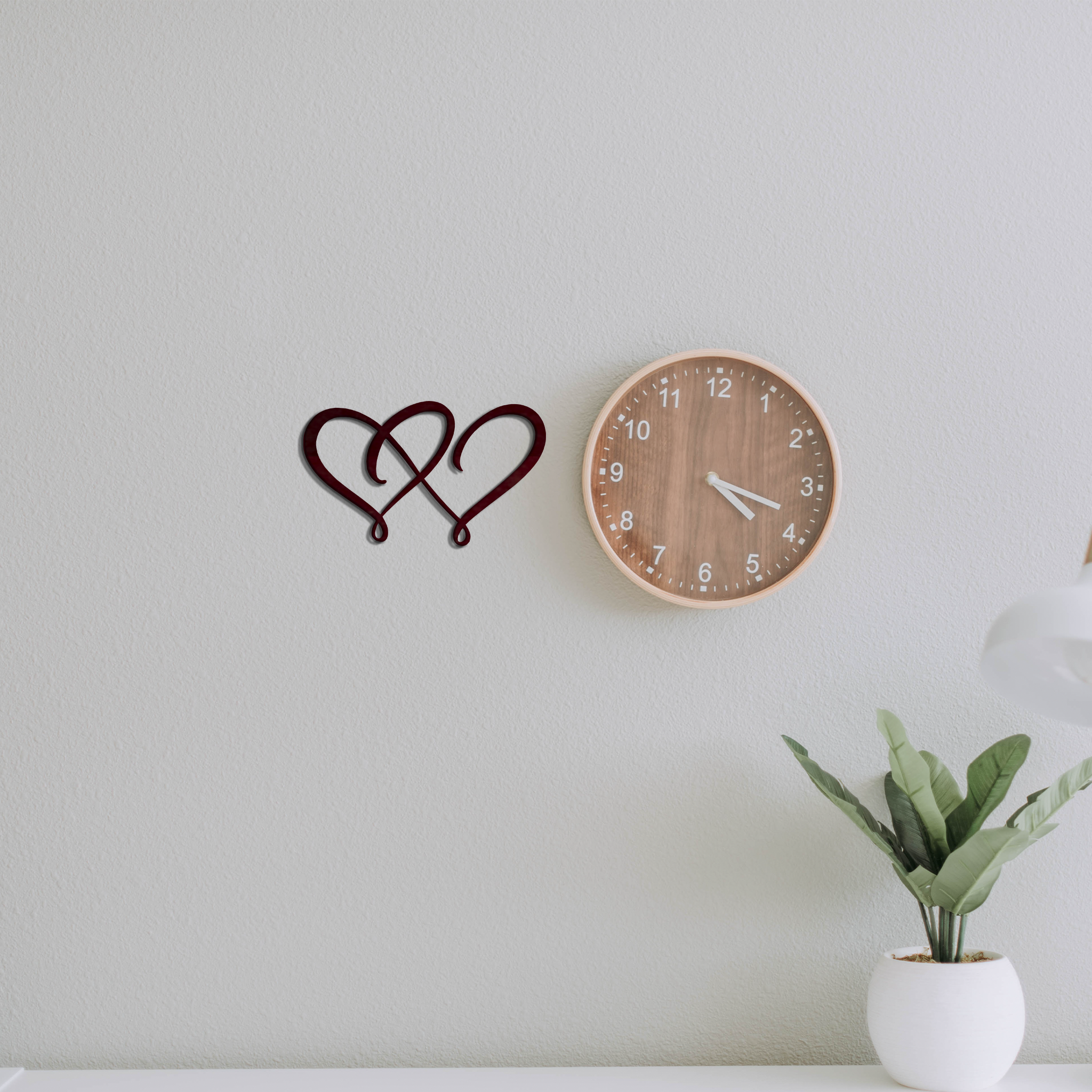 Double Heart - Metal Wall Art
