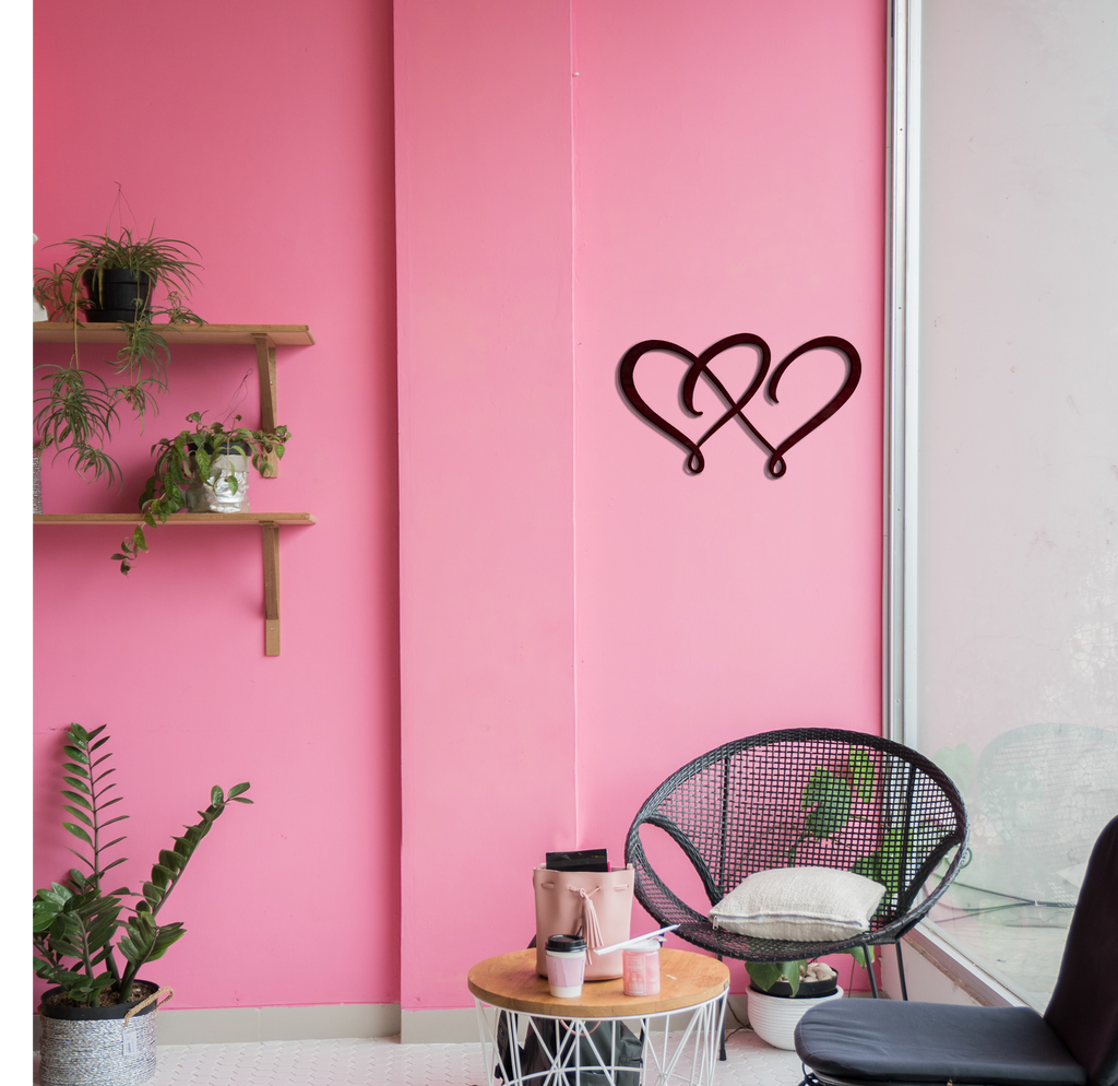 Double Heart - Metal Wall Art