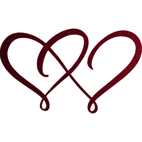 Double Heart - Metal Wall Art