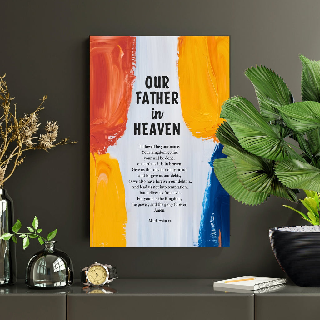 Wall Decor Giclee Poster Art Print - our Father Bible Verse - Abstract