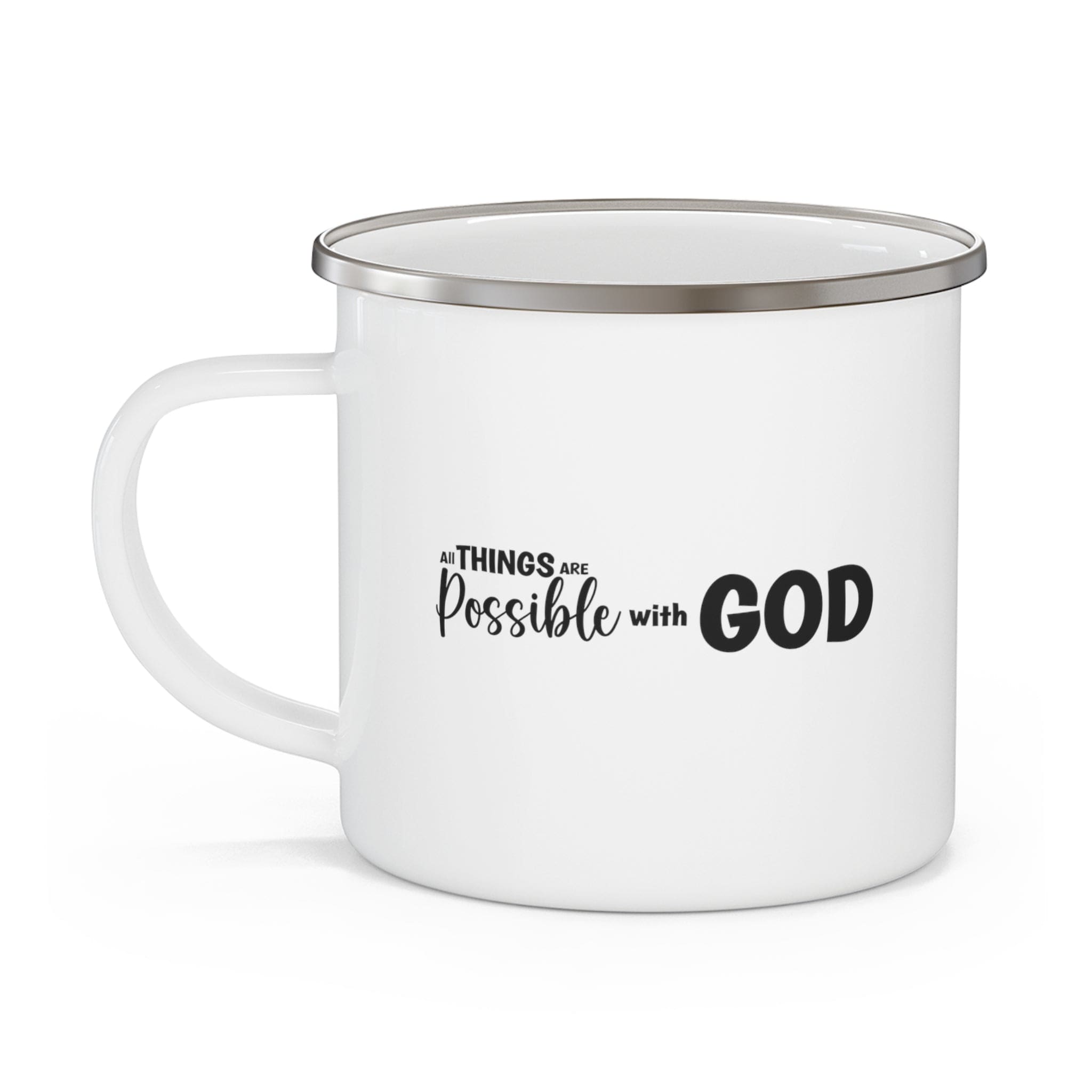 Enamel Camping Mug - All Things are Possible with God