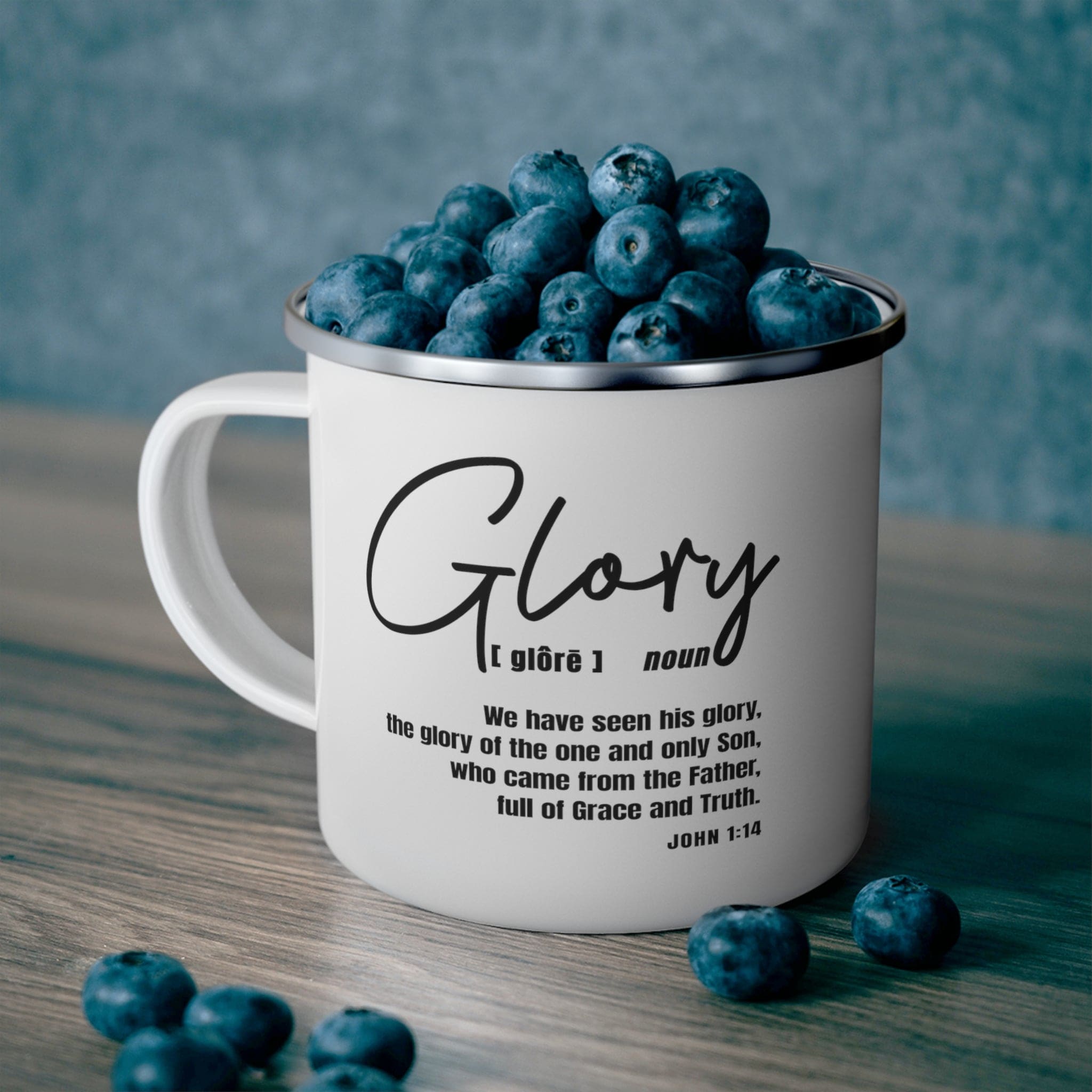 Enamel Camping Mug - Glory - Christian Inspiration