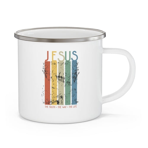 Enamel Camping Mug - Jesus the Truth the Way the Life