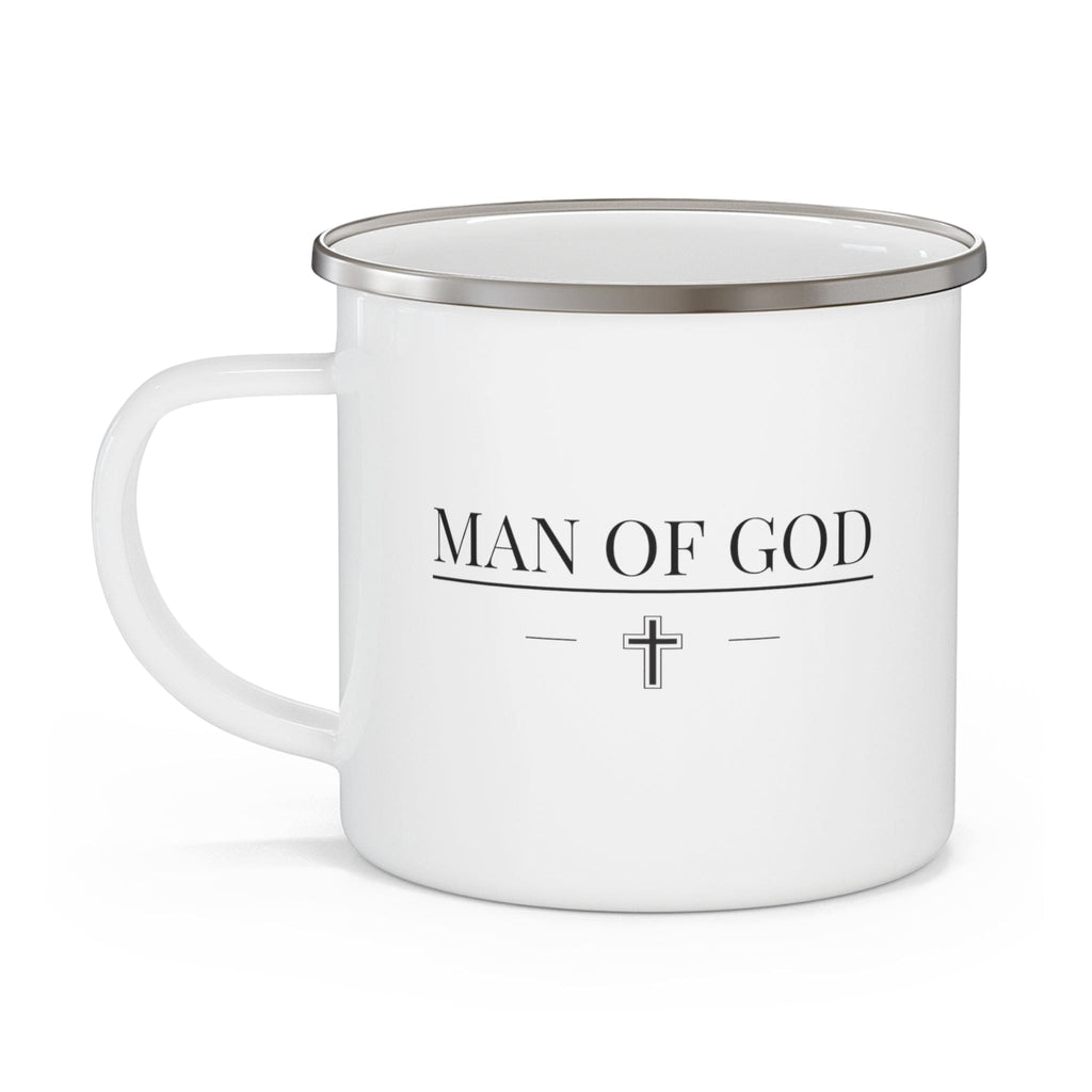 Enamel Camping Mug Man of God Black Print