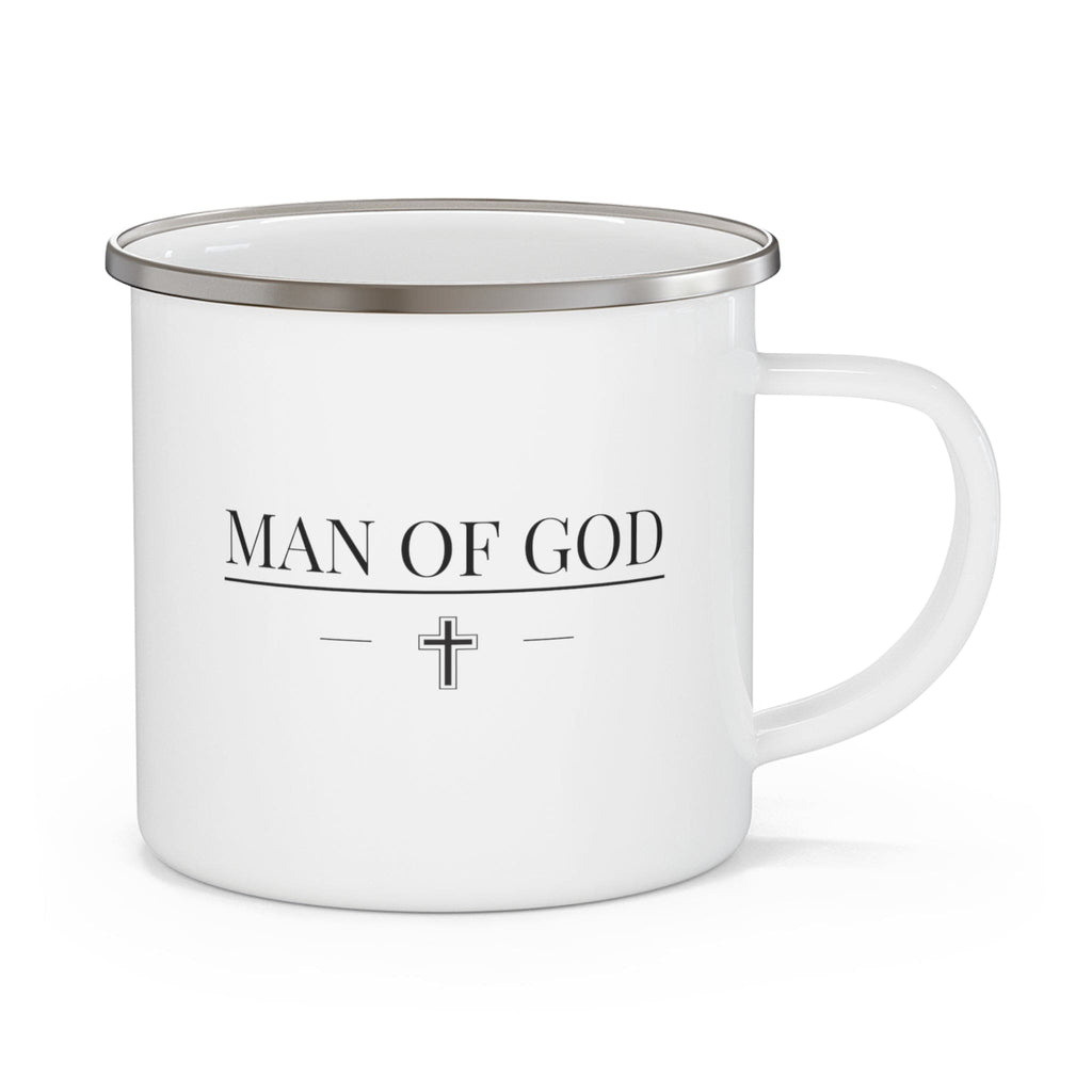 Enamel Camping Mug Man of God Black Print