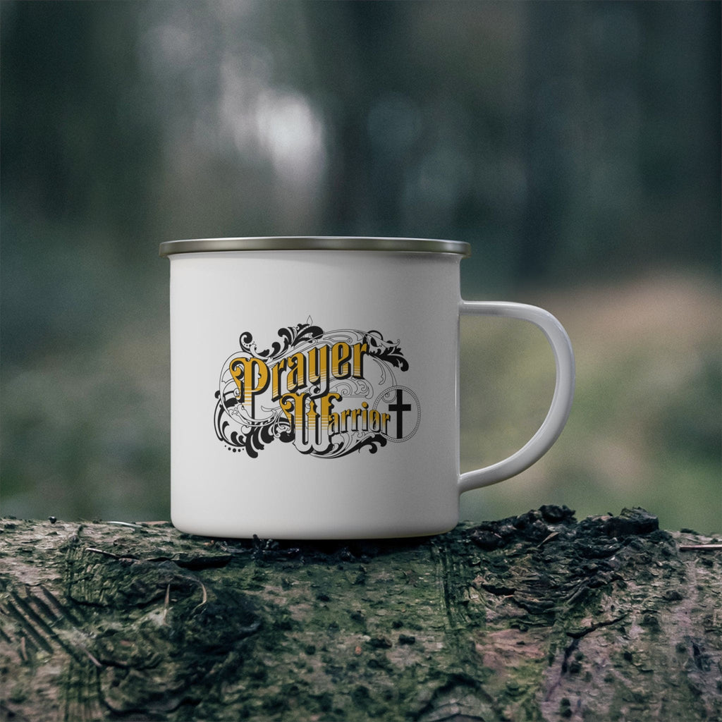 Enamel Camping Mug - Prayer Warrior Christian Inspiration
